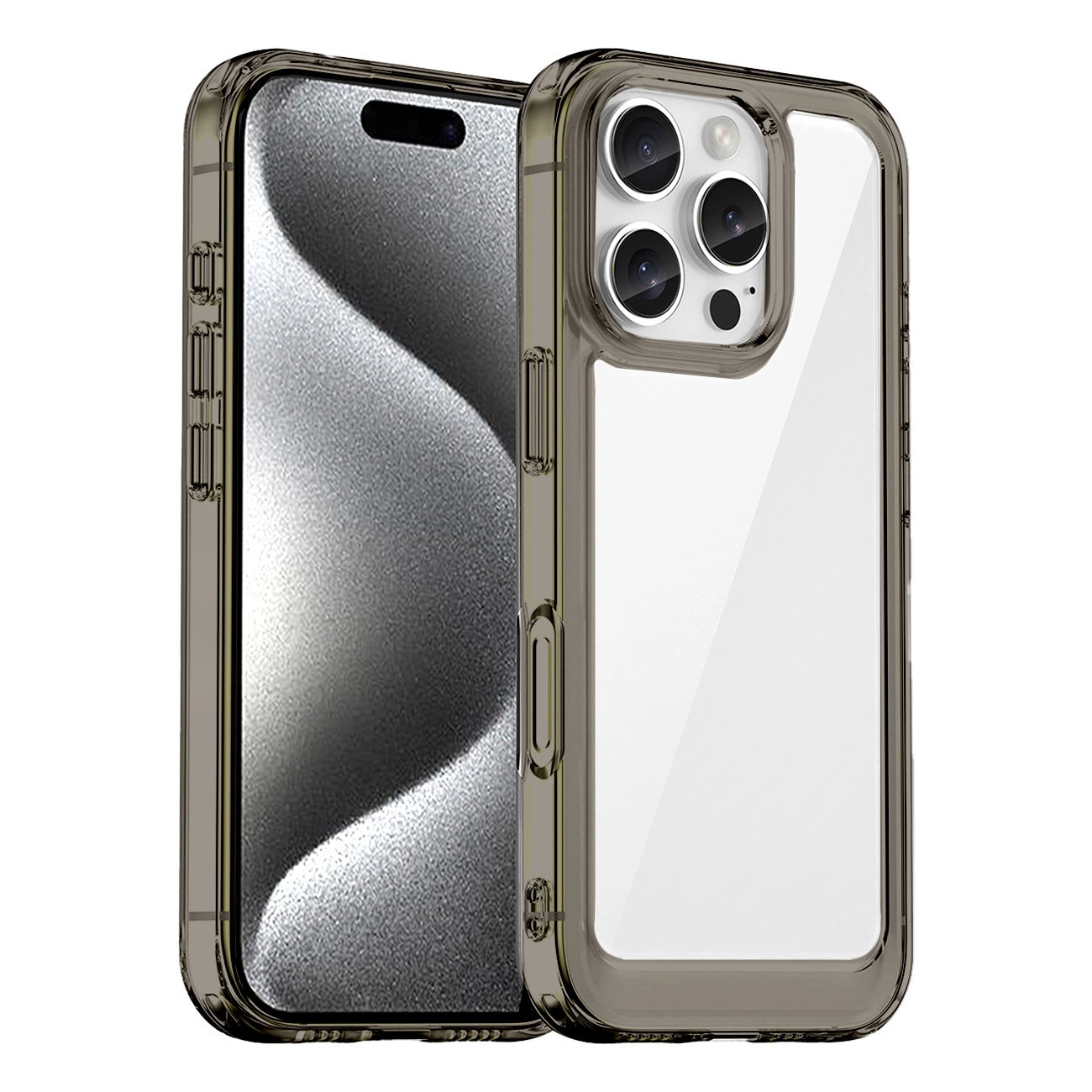 Outer Space Case for iPhone 16e Flexible Frame Cover - Translucent, Black_0
