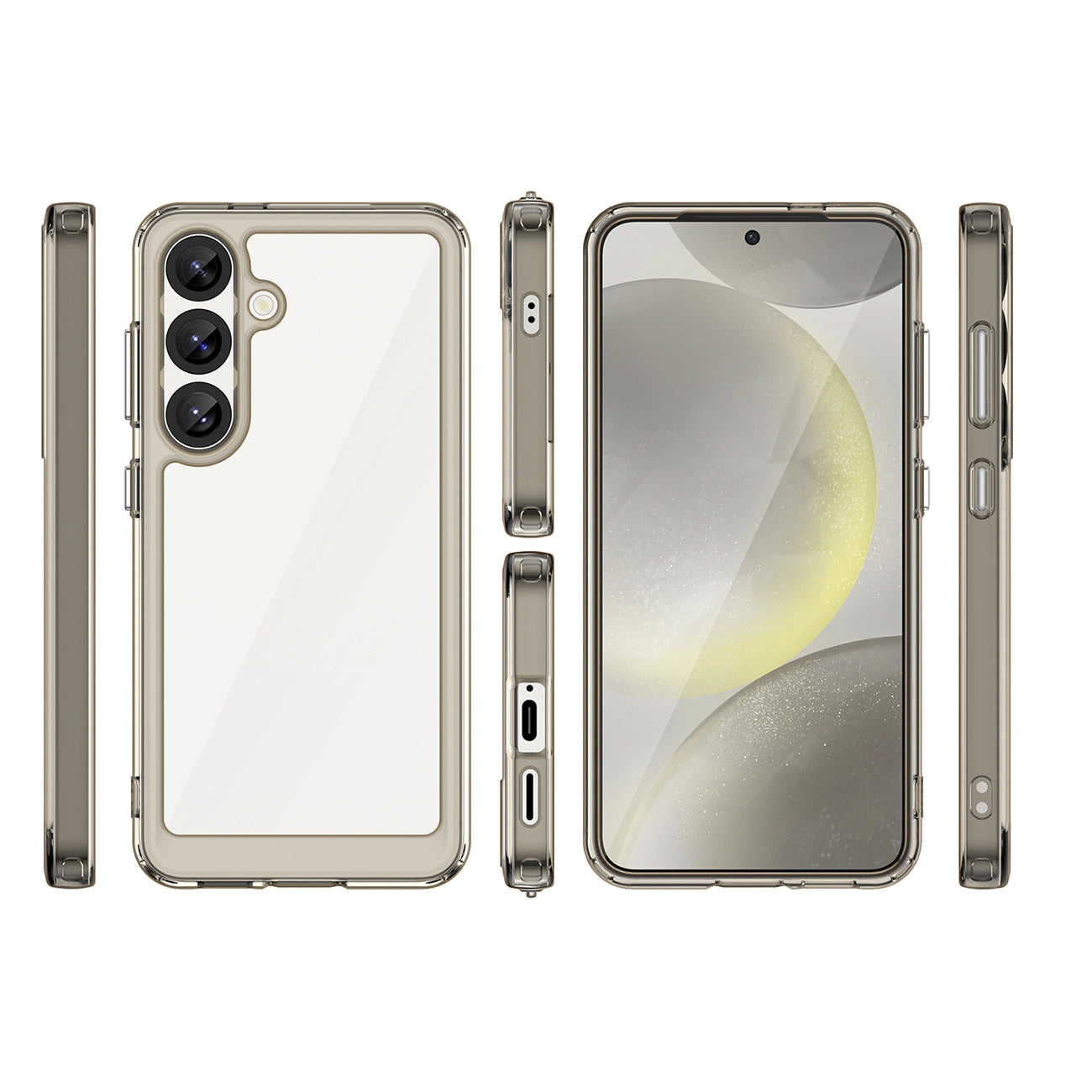 Outer Space Case for iPhone 16e Flexible Frame Cover - Translucent, Black_1