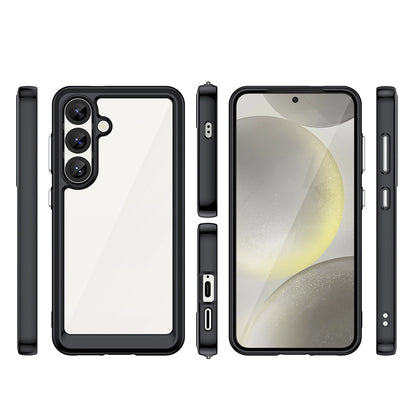 Outer Space Case for Samsung Galaxy S25 Edge Cover with Flexible Frame - Black_1