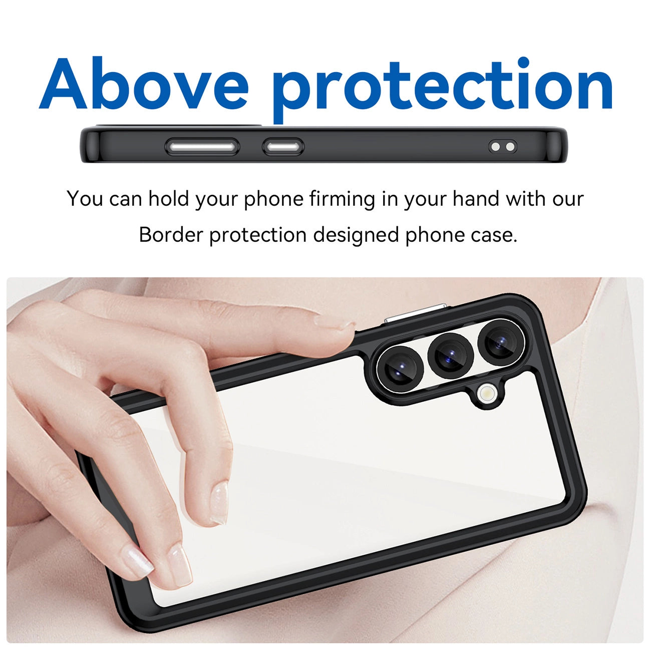 Outer Space Case for Samsung Galaxy S25 Edge Cover with Flexible Frame - Black_3