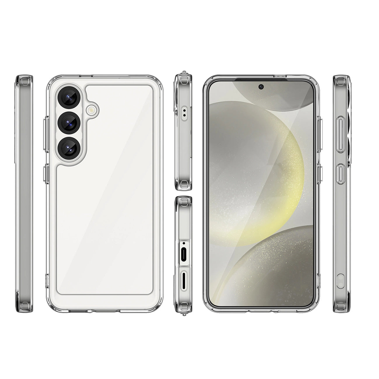 Outer Space Case for Samsung Galaxy S25 Edge Cover with Flexible Frame - Transparent_1