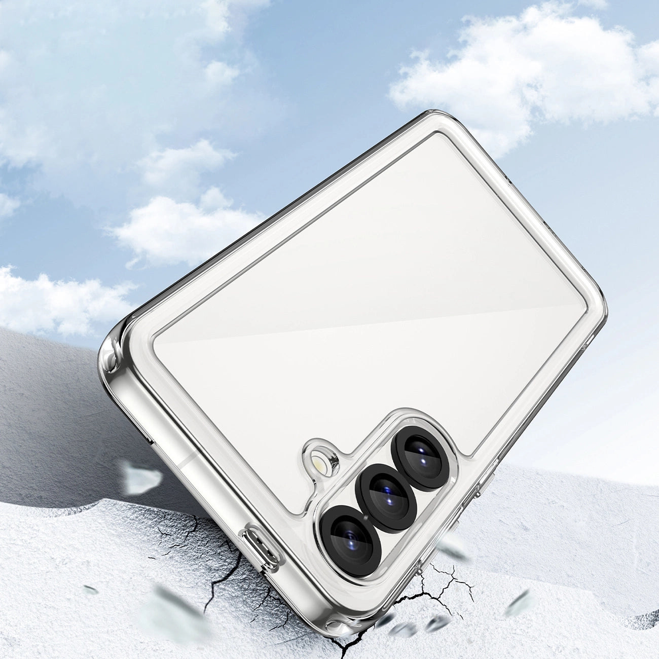 Outer Space Case for Samsung Galaxy S25 Edge Cover with Flexible Frame - Transparent_2