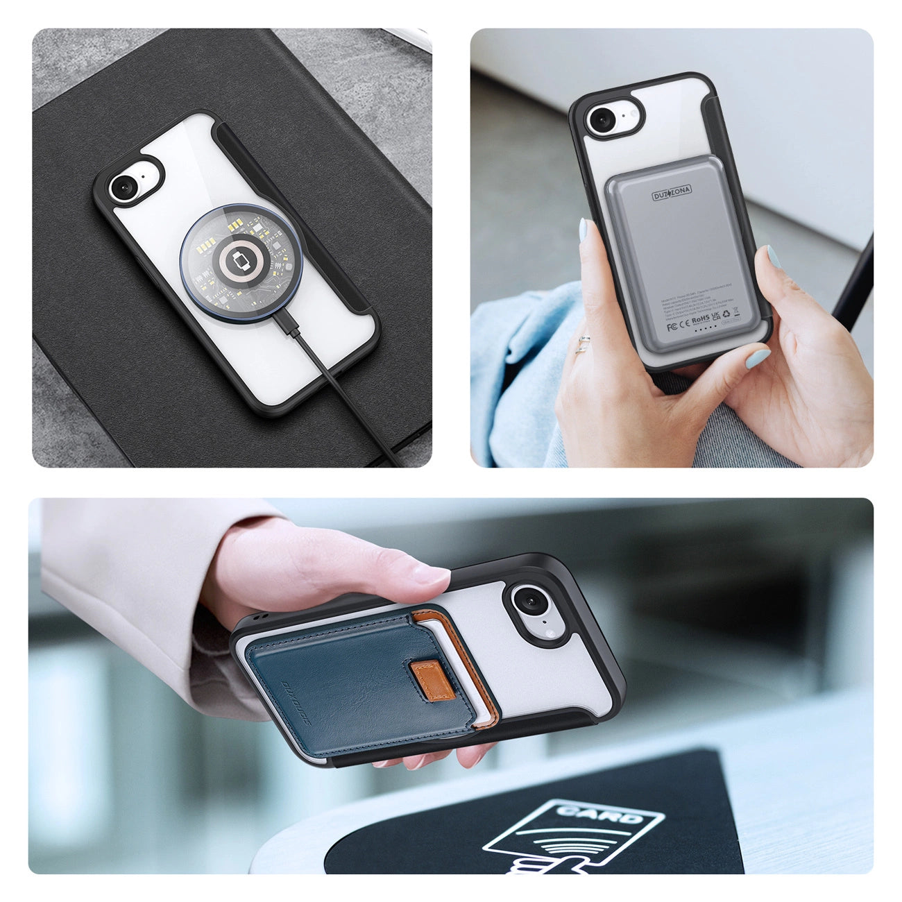 Dux Ducis Skin X Pro Case with MagSafe for iPhone 16e - Black_5