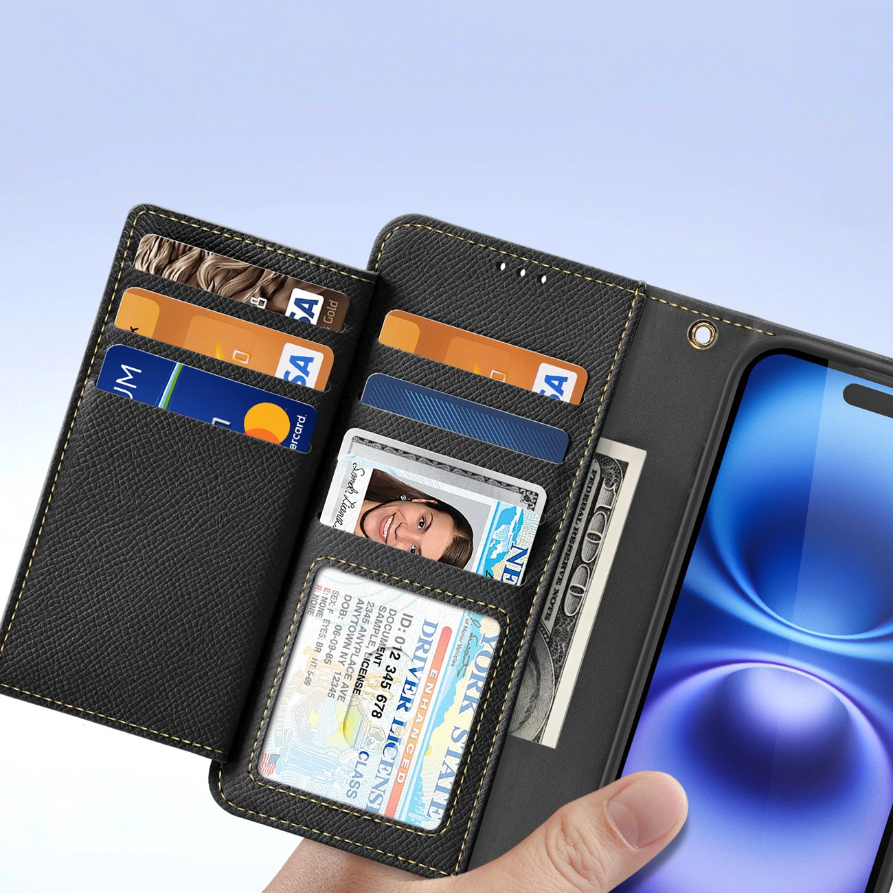 Dux Ducis Lawa Leather Case for iPhone 16 - Black_6