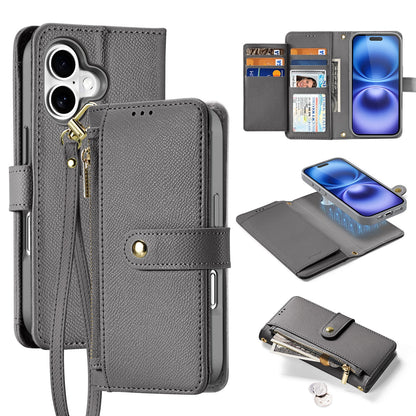 Dux Ducis Lawa Leather Case for iPhone 16 - Gray_0