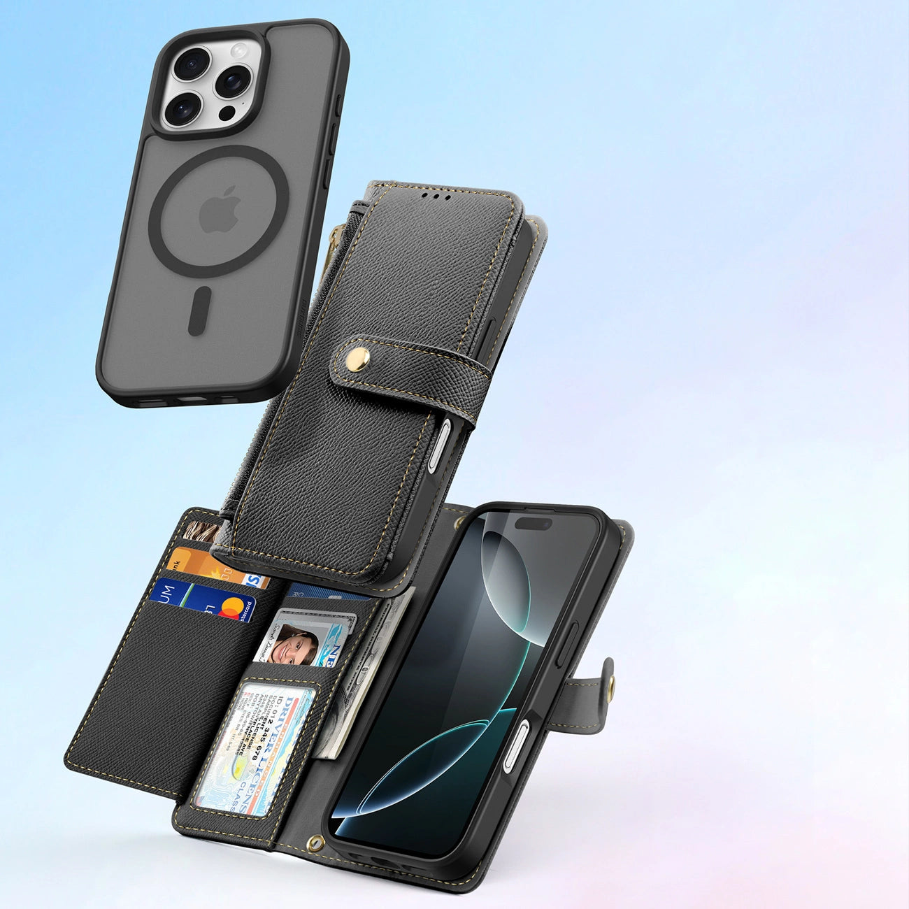 Dux Ducis Lawa Leather Case for iPhone 16 Pro - Black_1