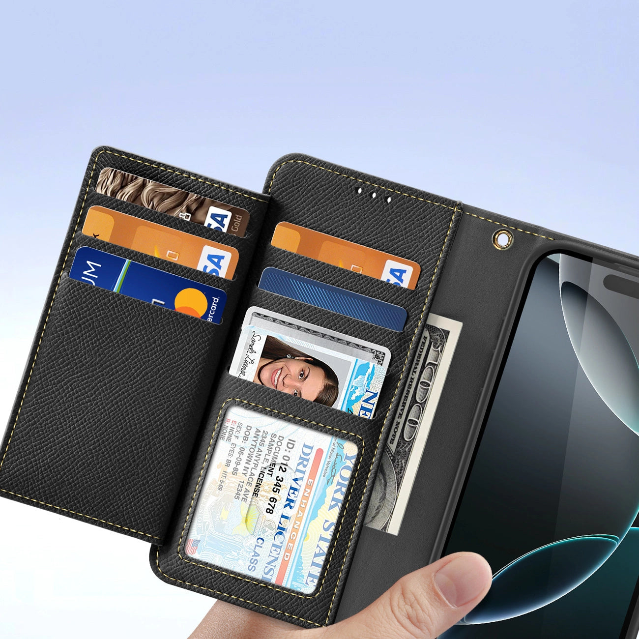 Dux Ducis Lawa Leather Case for iPhone 16 Pro - Black_5