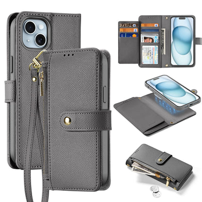 Dux Ducis Lawa Leather Case for iPhone 15 - Gray_0