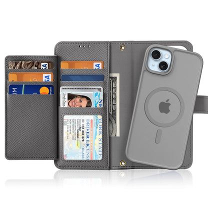Dux Ducis Lawa Leather Case for iPhone 15 - Gray_1