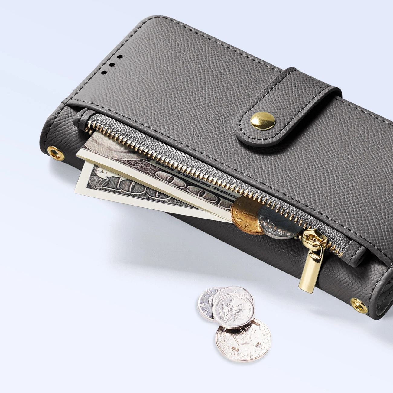 Dux Ducis Lawa Leather Case for iPhone 15 - Gray_8