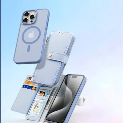 Dux Ducis Lawa Leather Case for iPhone 15 - Blue_3