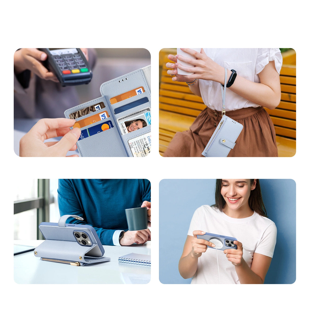 Dux Ducis Lawa Leather Case for iPhone 15 - Blue_4