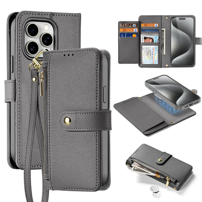 Dux Ducis Lawa Leather Case for iPhone 15 Pro - Gray_0