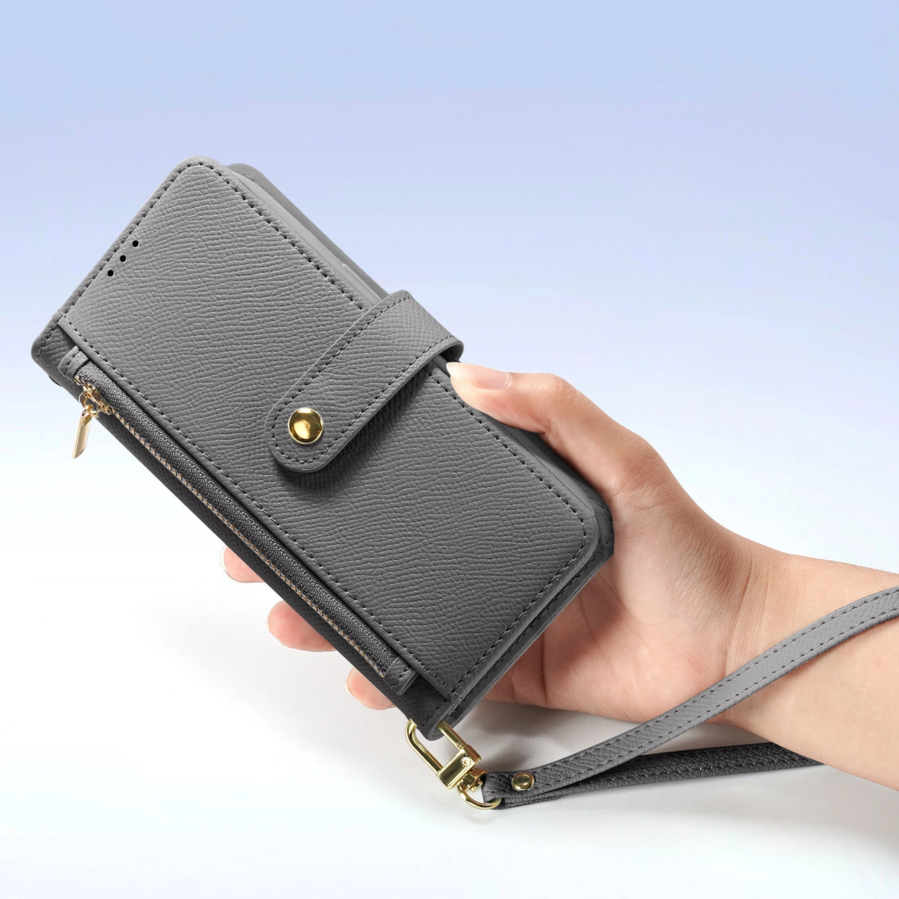 Dux Ducis Lawa Leather Case for iPhone 15 Pro - Gray_10
