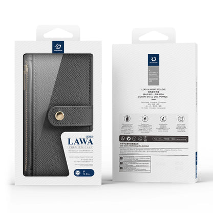 Dux Ducis Lawa Leather Case for iPhone 15 Pro - Gray_2