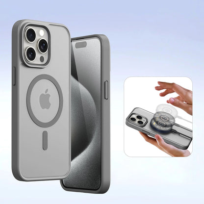 Dux Ducis Lawa Leather Case for iPhone 15 Pro Max - Gray_6