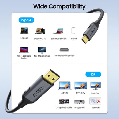 Tech-Protect UltraBoost USB-C to DisplayPort 1.4 8K 60Hz Cable 180cm - Black_1