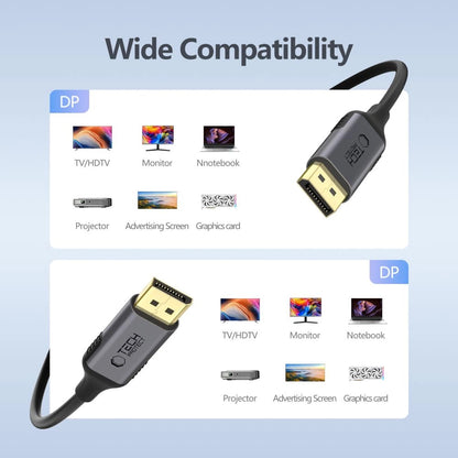 Tech-Protect UltraBoost DisplayPort to DisplayPort 1.4 4K 60Hz Cable 2m - Black_1