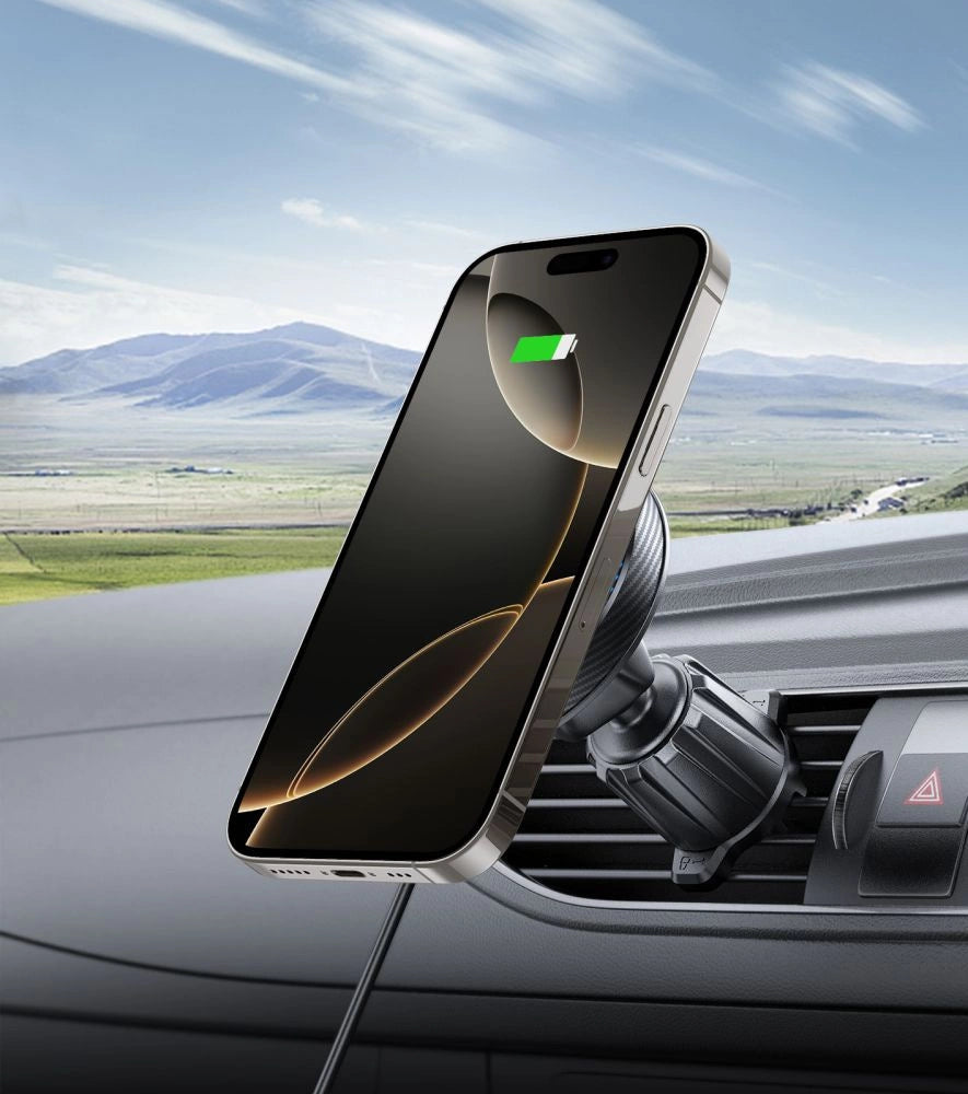 Tech-Protect MM15W-V4 Magnetic MagSafe 15W Car Holder for Cockpit / Windshield / Air Vent - Black_9