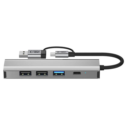 Tech-Protect HB03 HUB Adapter 5in1 USB-C + USB2.0 + USB3.0 + RJ45 - gray_3