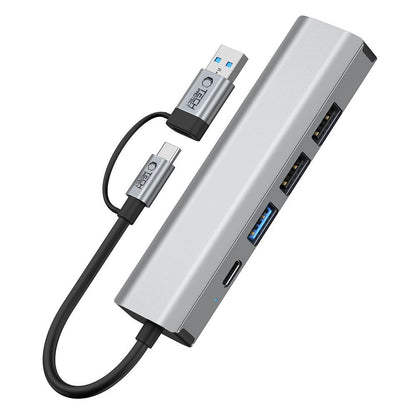 Tech-Protect HB03 HUB Adapter 5in1 USB-C + USB2.0 + USB3.0 + RJ45 - gray_5