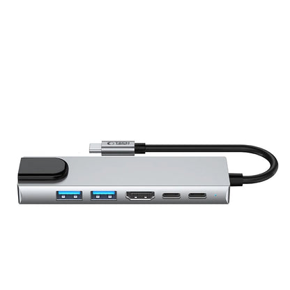 Tech-Protect HB02 HUB Adapter 6in1 USB-C + USB2.0 + USB3.0 + HDMI 4K 30Hz + RJ45 + PD100W - gray_2