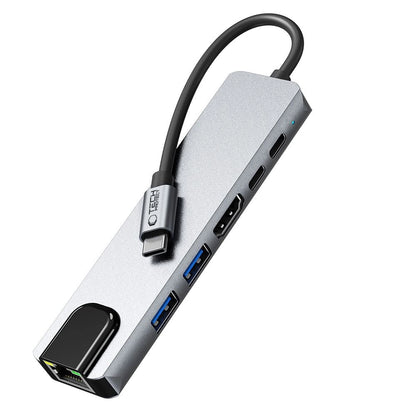 Tech-Protect HB02 HUB Adapter 6in1 USB-C + USB2.0 + USB3.0 + HDMI 4K 30Hz + RJ45 + PD100W - gray_4