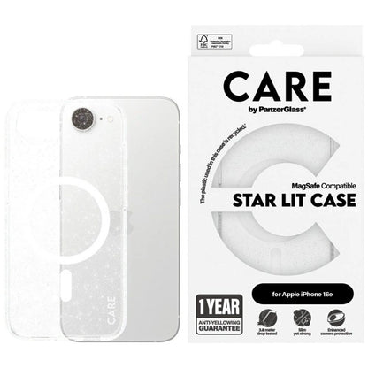 CARE by PanzerGlass Flagship Urban Combat StarLight White MagSafe iPhone 16e Case - Clear_0
