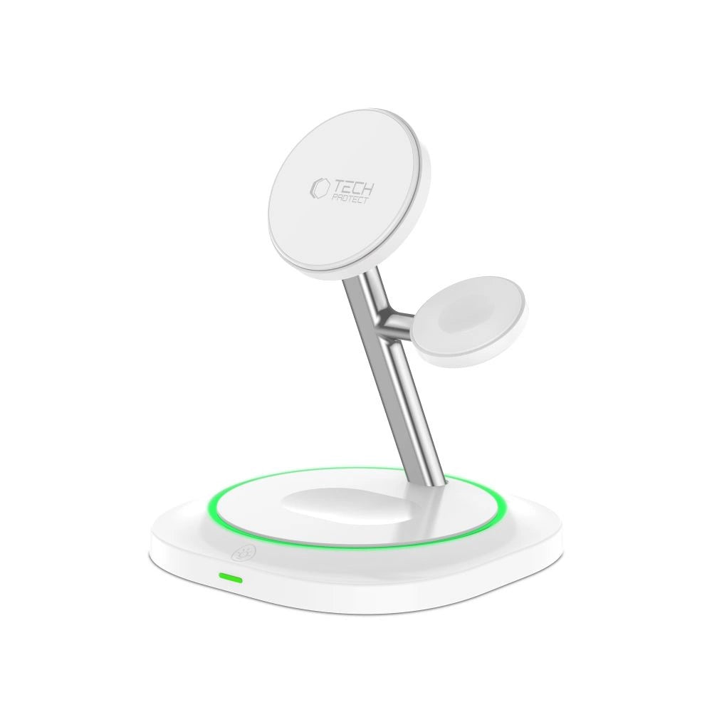 Tech-Protect QI15W-A46 3in1 Magnetic MagSafe Inductive Charger - White_3