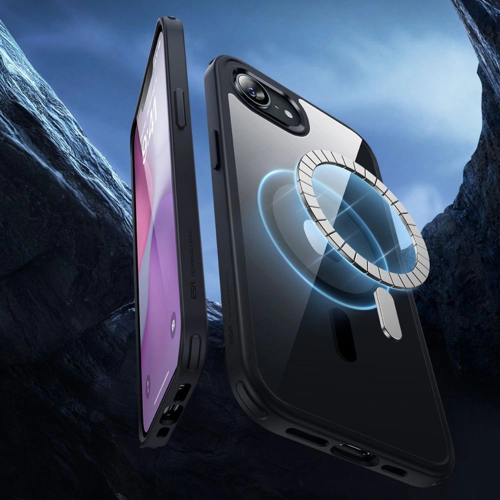 ESR Classic Hybrid Halolock MagSafe iPhone 16e Case - Clear-Black_1