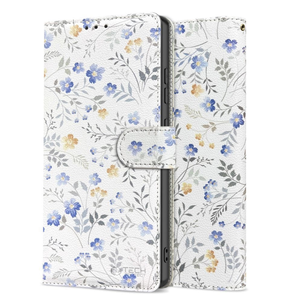 Tech-Protect Wallet Case for Samsung Galaxy A56 5G - White Daisies_2