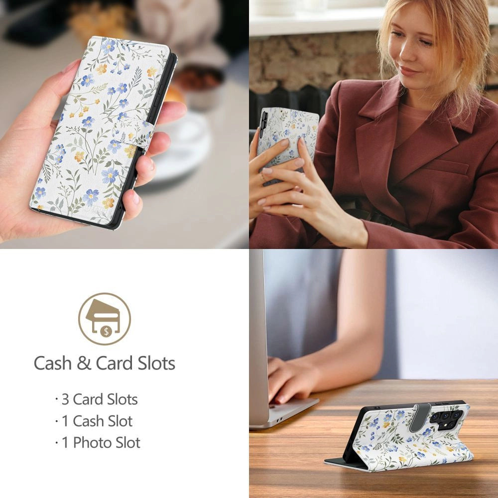 Tech-Protect Wallet Case for Samsung Galaxy A56 5G - White Daisies_3