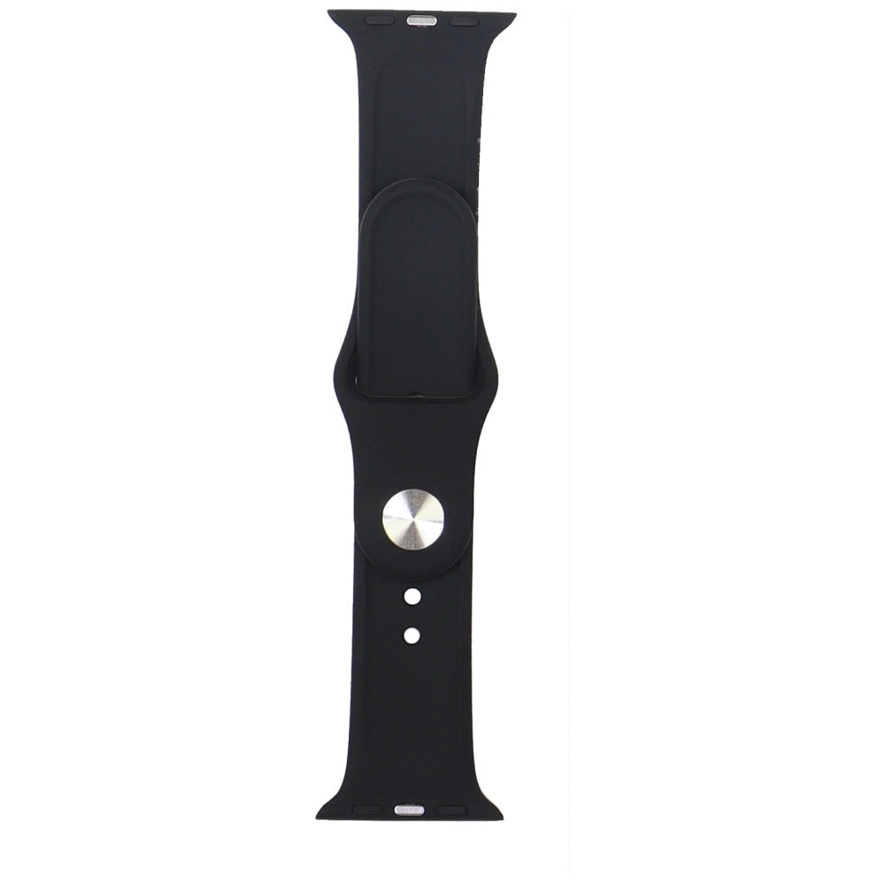 Audi Geometric Pattern Silicone Watch Strap for Apple Watch 40 / 41 / 42 mm - black_1