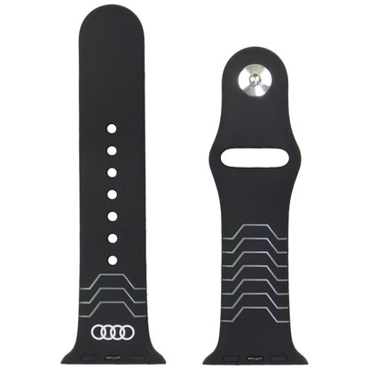 Audi Geometric Pattern Silicone Watch Strap for Apple Watch 40 / 41 / 42 mm - black_2
