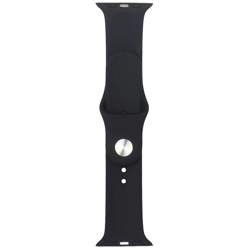 Audi Geometric Pattern Silicone Watch Strap for Apple Watch 44 / 45 / 46 / 49 mm - black_1