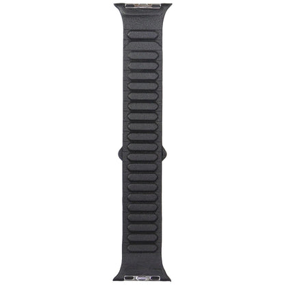 Audi Logo Genuine Leather Magnetic Ring Strap for Apple Watch 44 / 45 / 46 / 49 mm - Black_1