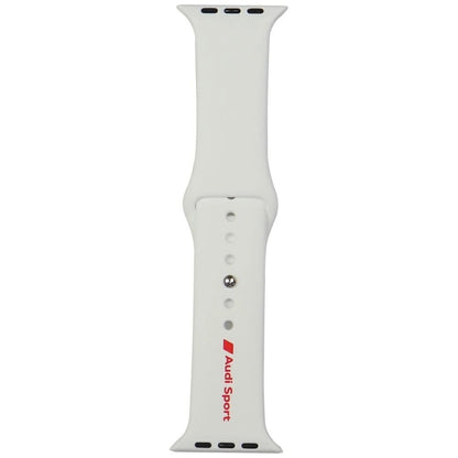 Audi Sport Red Logo Silicone Watch Strap for Apple Watch 44 / 45 / 46 / 49 mm - white_0