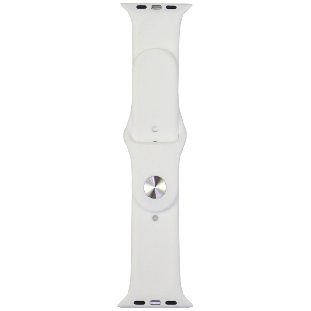 Audi Sport Red Logo Silicone Watch Strap for Apple Watch 44 / 45 / 46 / 49 mm - white_1