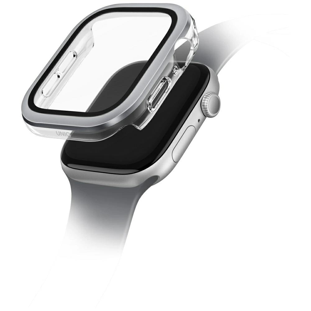 Uniq Voute Tempered Glass Case for Apple Watch 10 42 mm - Silver_0