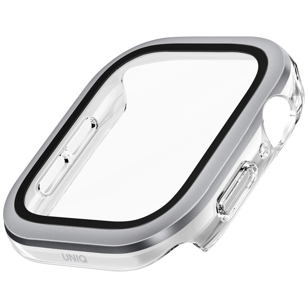 Uniq Voute Tempered Glass Case for Apple Watch 10 42 mm - Silver_3