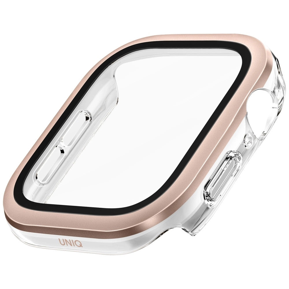 Uniq Voute Tempered Glass Case for Apple Watch 10 46mm - Rose Gold_3