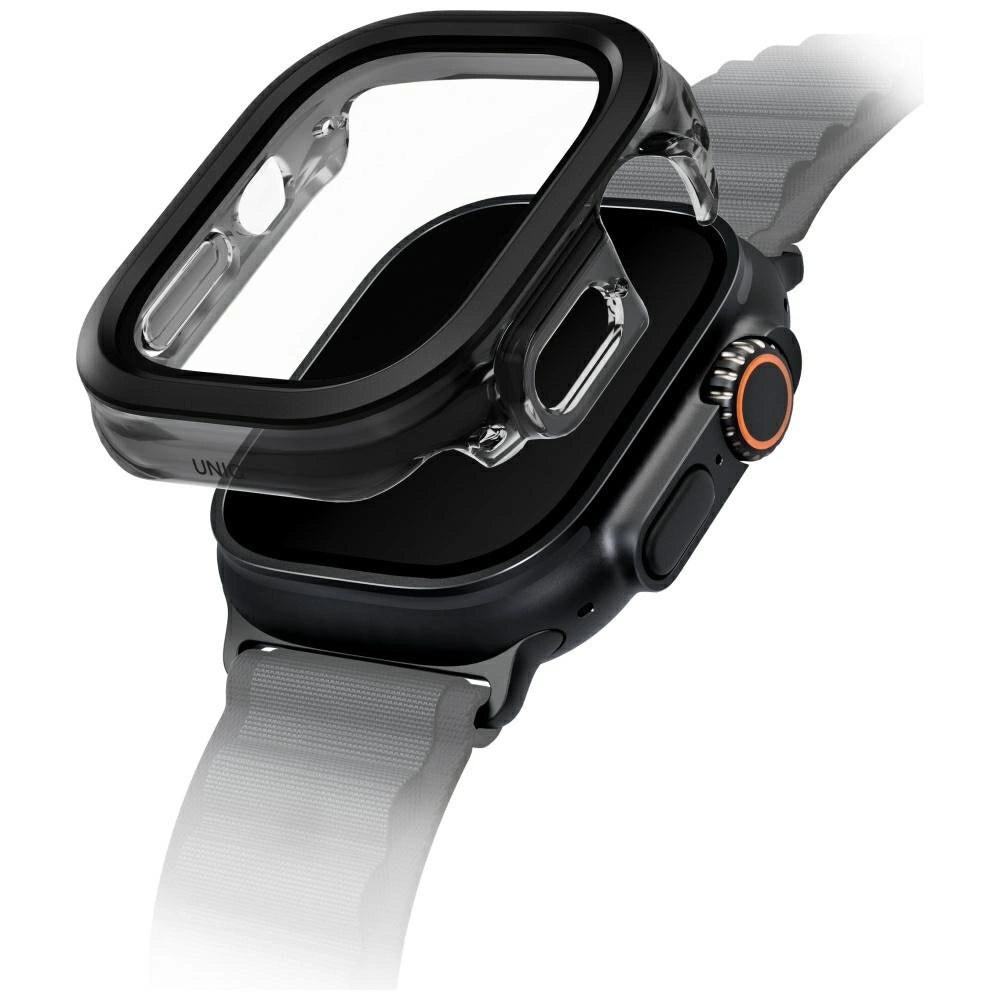 Uniq Voute Tempered Glass Case for Apple Watch Ultra 49mm - Black_0
