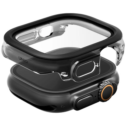 Uniq Voute Tempered Glass Case for Apple Watch Ultra 49mm - Black_1