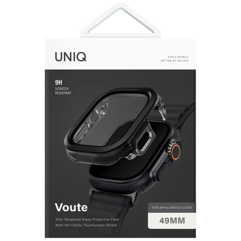 Uniq Voute Tempered Glass Case for Apple Watch Ultra 49mm - Black_4