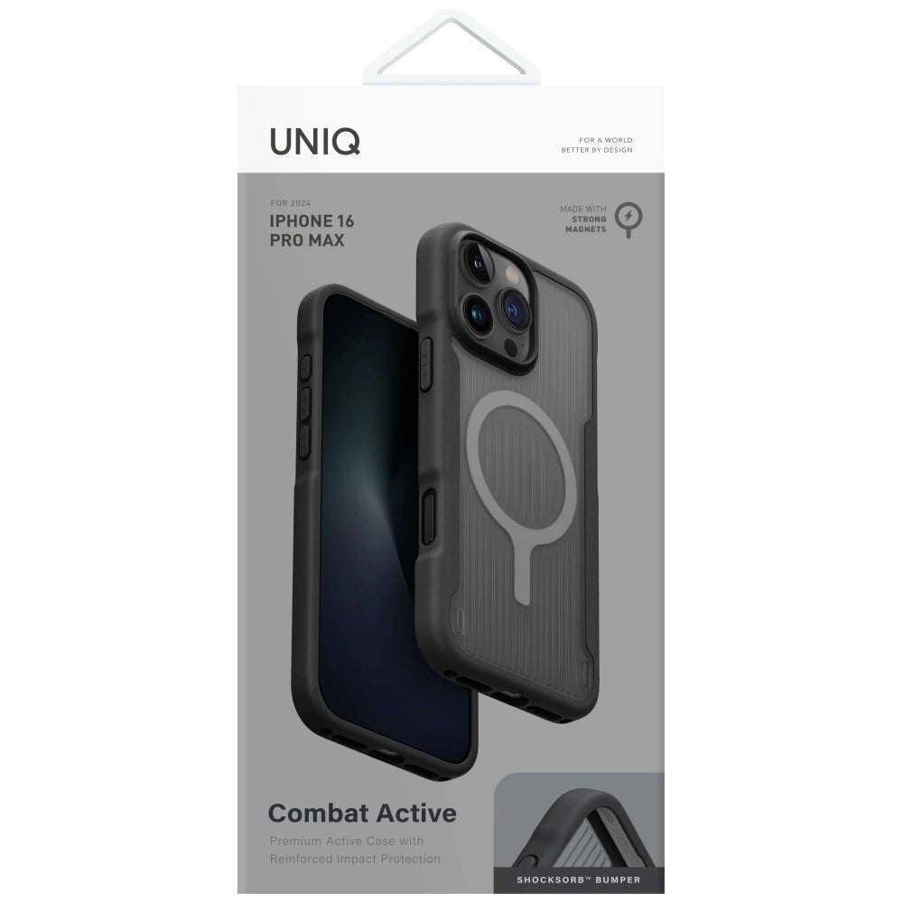 Uniq Combat Active Magclick Charging Case for iPhone 16 Pro Max - Black_4