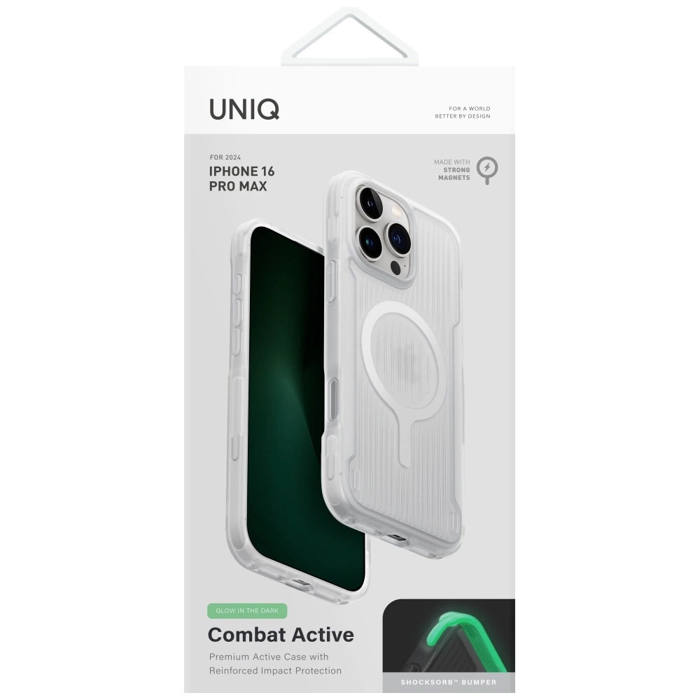Uniq Combat Active Magclick Charging Case for iPhone 16 Pro Max - White_4