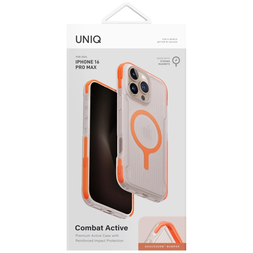 Uniq Combat Active Magclick Charging Case for iPhone 16 Pro Max - Orange_4