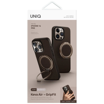 Uniq Keva Air Magclick Charging GripFit Case for iPhone 16 Pro - Brown_5