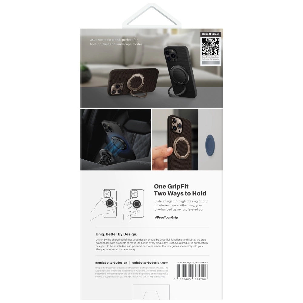 Uniq Keva Air Magclick Charging GripFit Case for iPhone 16 Pro Max - Brown_5