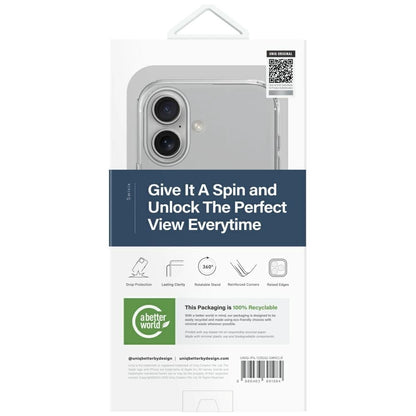 Uniq Swivix 360 Rotating Kickstand Case for iPhone 16 - Transparent_2